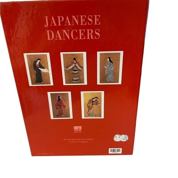 MFA Boston Japanese Dancers 20 note cards and 21 envelopes 5 different images - Picture 2 of 16